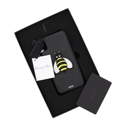 DIOR Bee Hard Phone Case Fits Apple iPhone X Black White Yellow RRP 310 — View 11