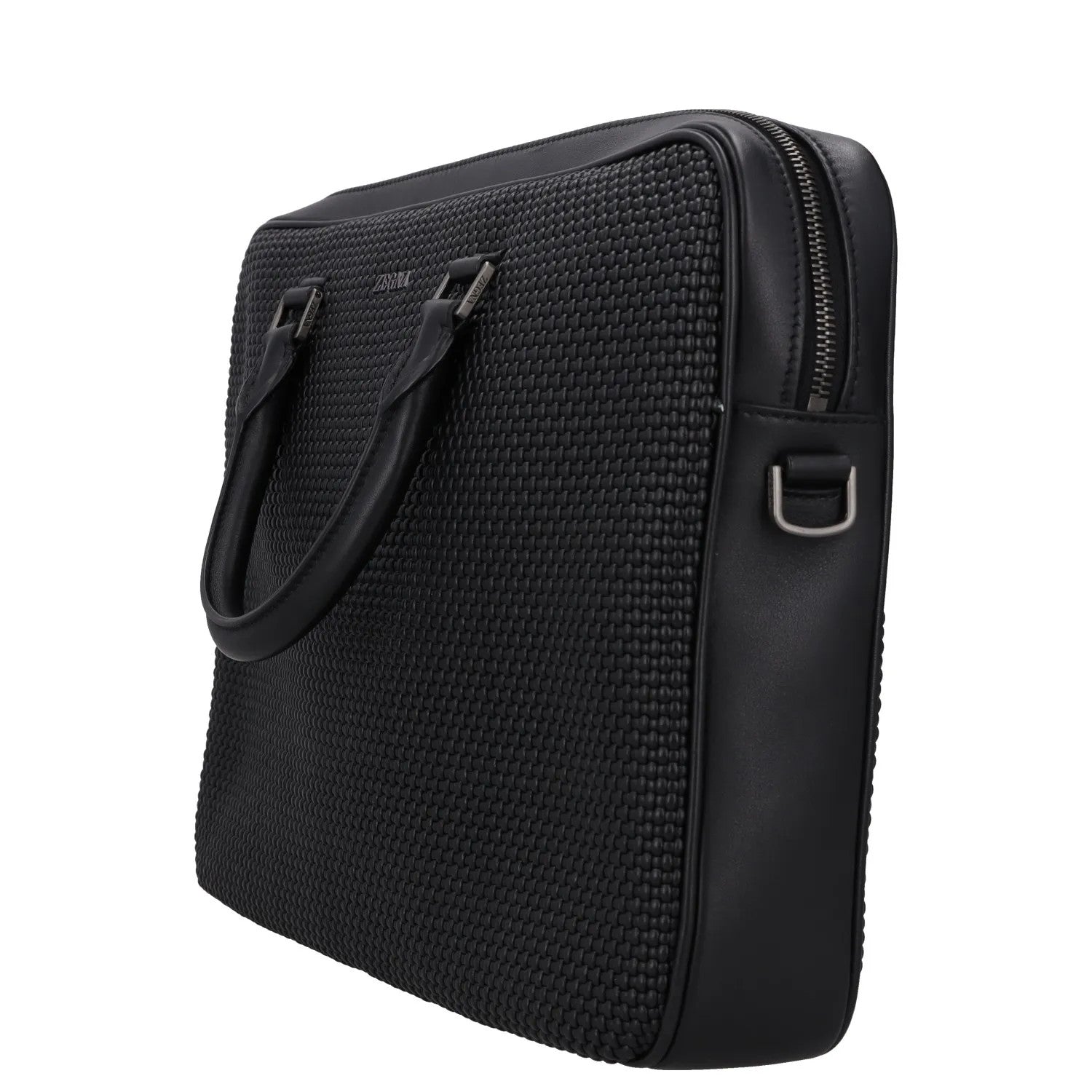 ERMENEGILDO ZEGNA Luxury Tailoring Edgy Laptop Bag Black Briefcase OS RRP 1000 — View 2