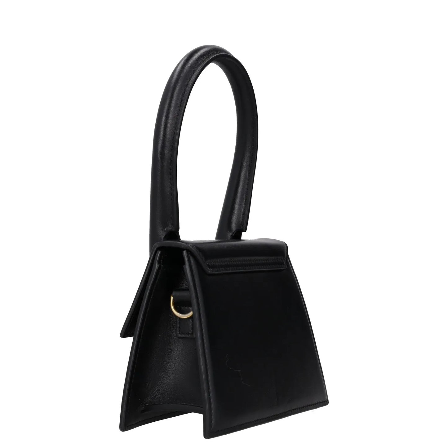 JACQUEMUS Womens Le Chiquito Moyen Leather Tote Bag Black Gold One Size RRP 680 — View 3