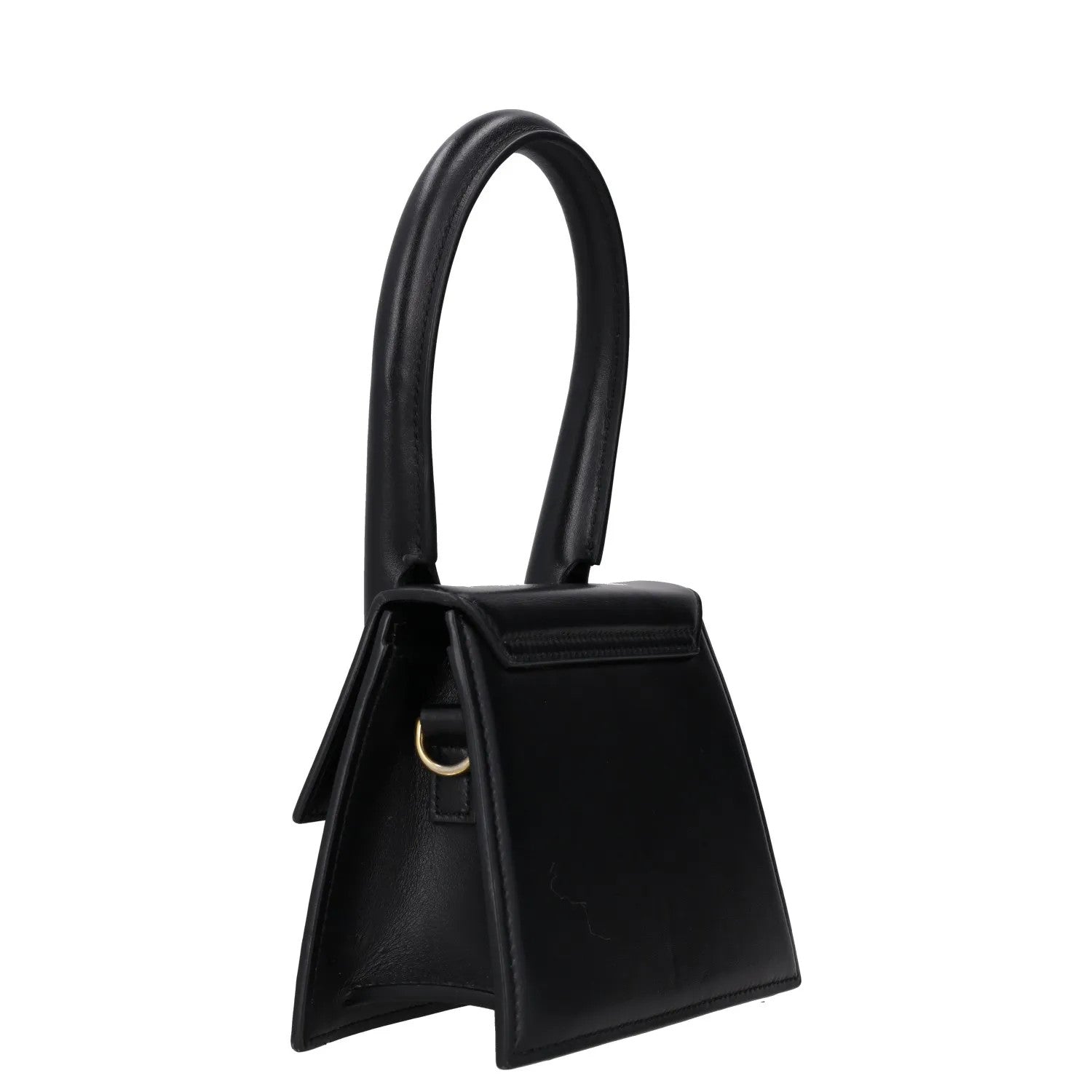 JACQUEMUS Womens Le Chiquito Moyen Leather Tote Bag Black Gold One Size RRP 680 — View 3