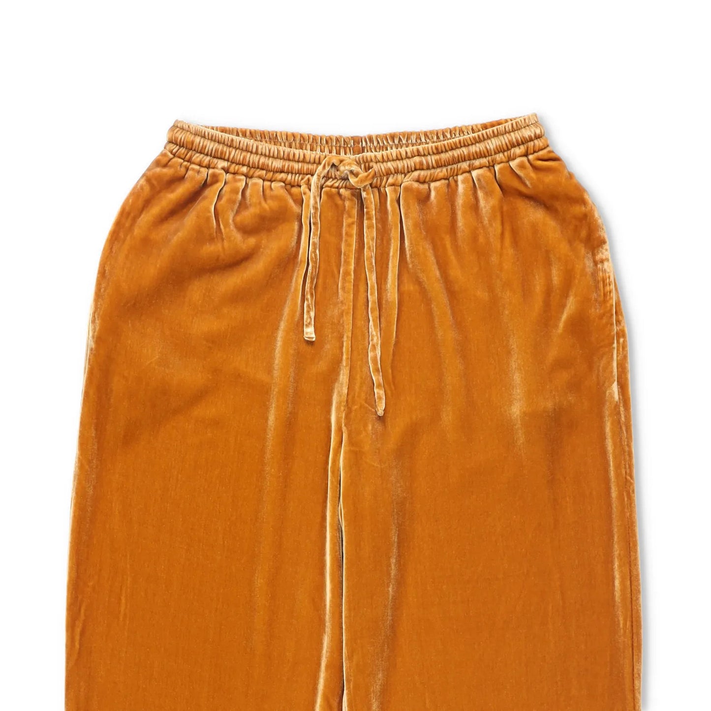 ASCENO Womens Aurelia Trousers Wide Leg Gold Yellow Drawstring Size XS RRP 250 — View 2