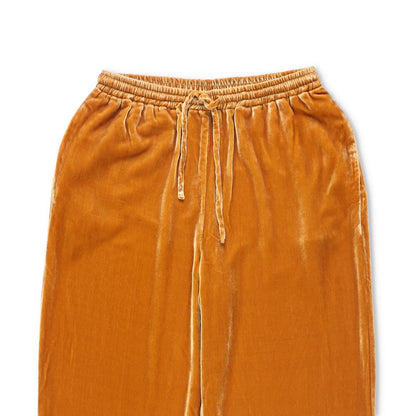 ASCENO Womens Aurelia Trousers Wide Leg Gold Yellow Drawstring Size XS RRP 250 — View 2