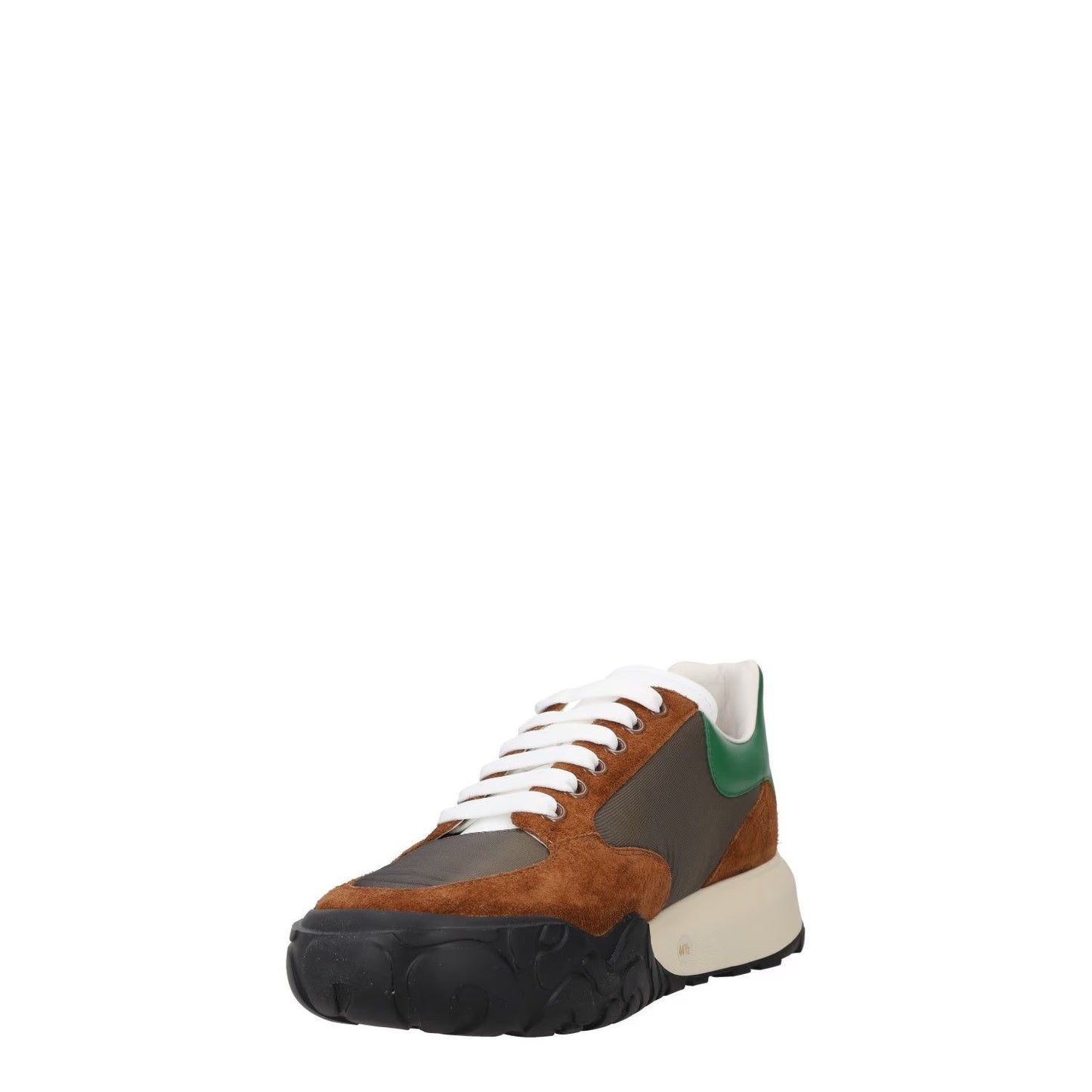 ALEXANDER MCQUEEN Mens Brown Green Leather Low Top Lace Up UK 7.5 RRP 450 — View 3