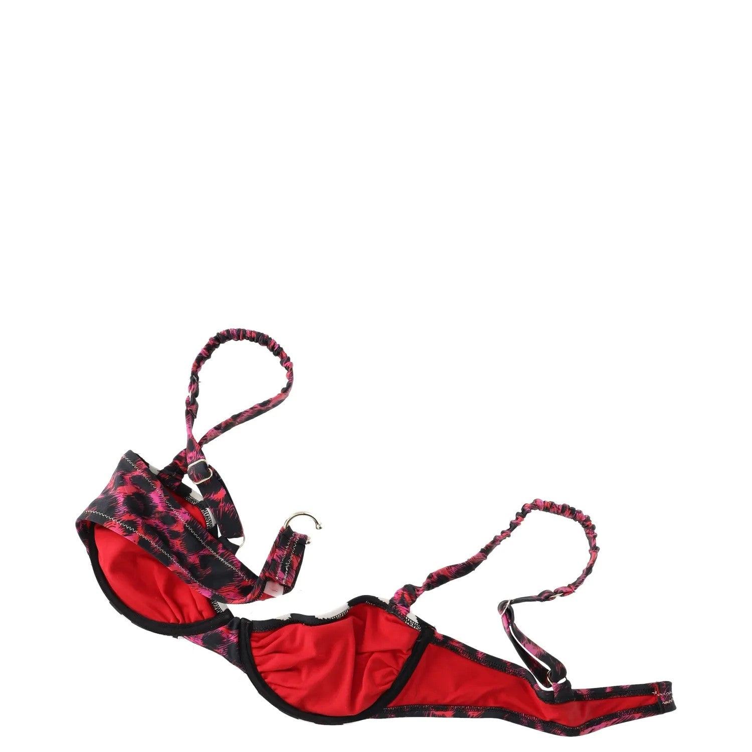 REINA OLGA Womens Marti Bikini Set Multi Leo Scrunch Straps Zebra Print 1 RRP150 — View 5