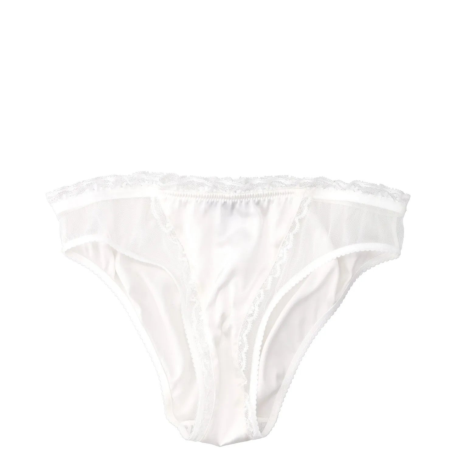 DOLCE & GABBANA Womens Briefs Sheer Panel Lace White Knickers Size S RRP 245 — View 2