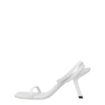 BALENCIAGA Womens Slingback Stiletto Heels White Leather Size UK 9 RRP 625 — View 4