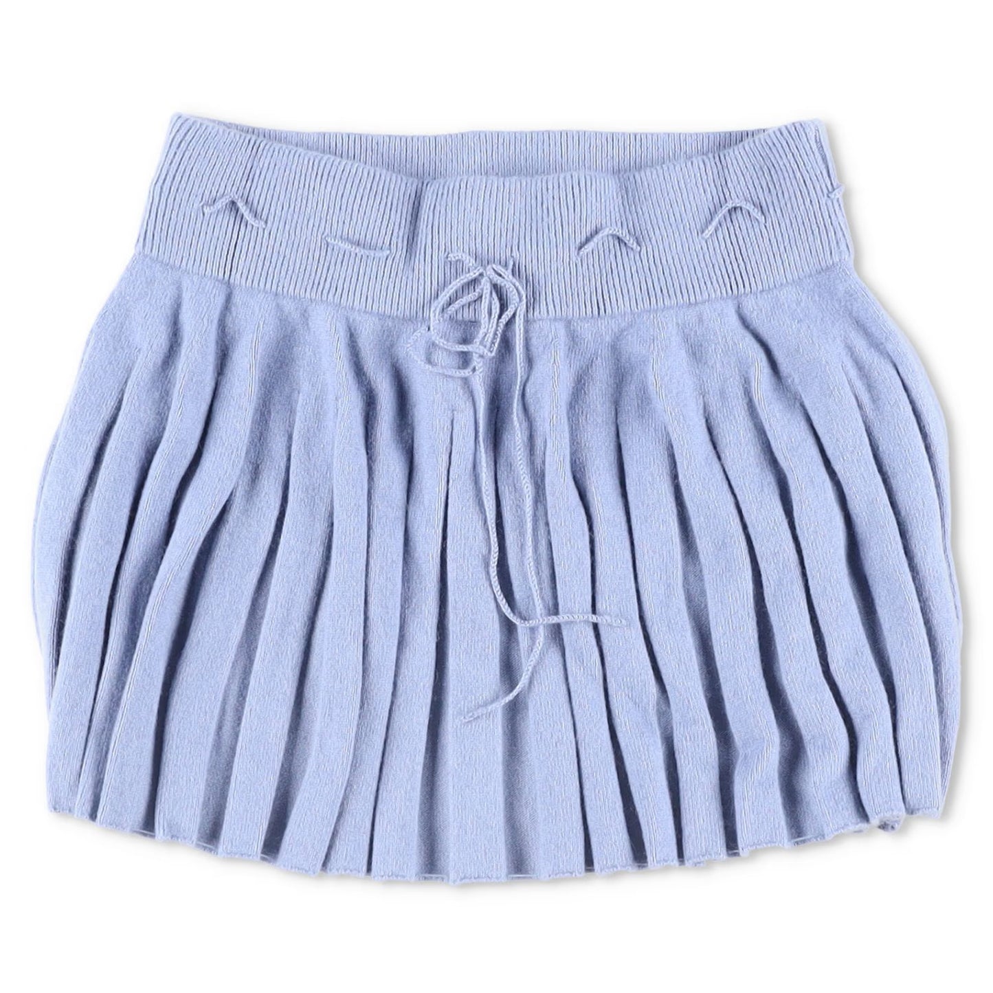 DANIELLE GUIZIO Womens Cielo Pleated Mini Skirt Low Rise Blue Pleated M RRP 150