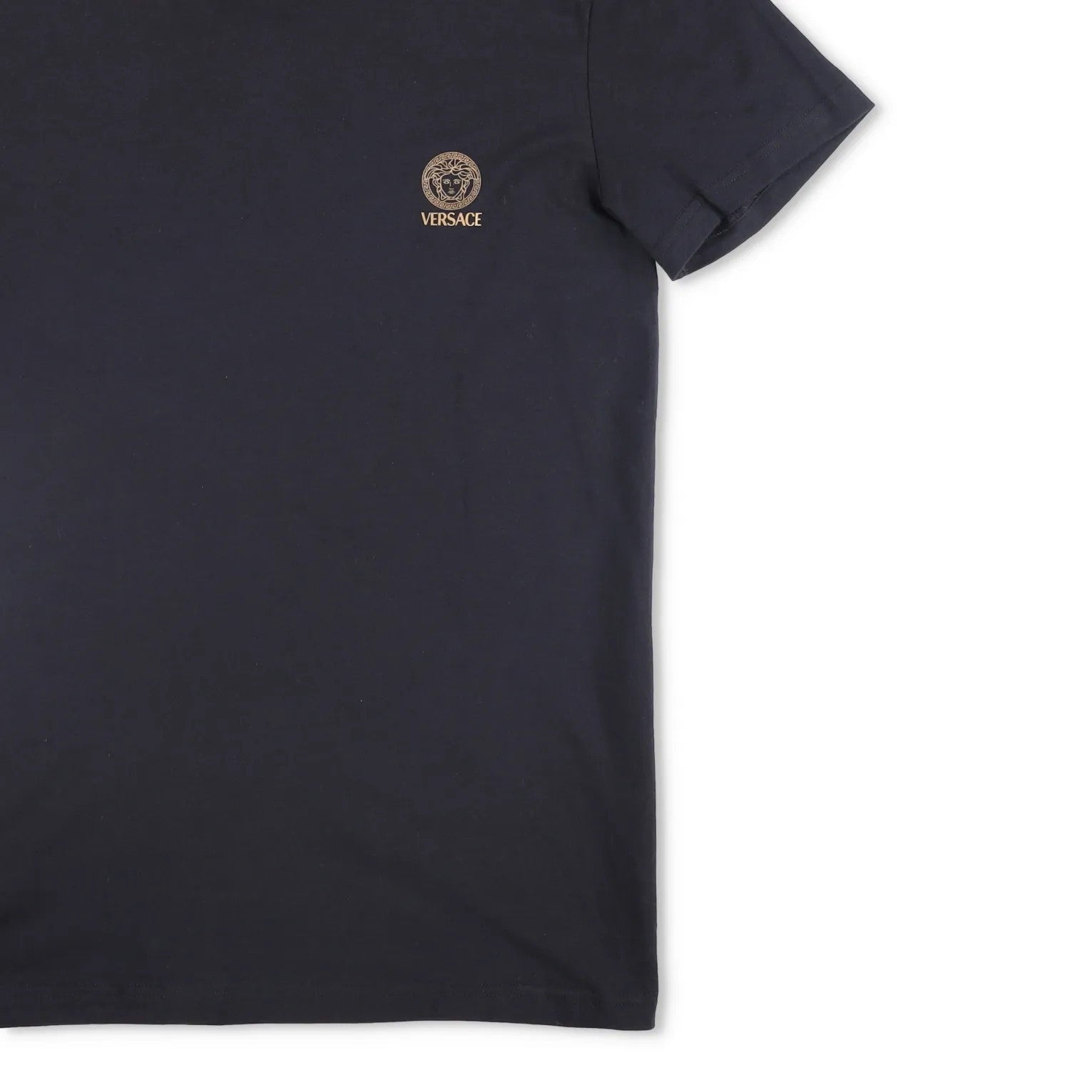 VERSACE Mens T-Shirt Bi-Pack Jersey Topeka Cotton Organic Black Size 4 RRP 145 — View 4