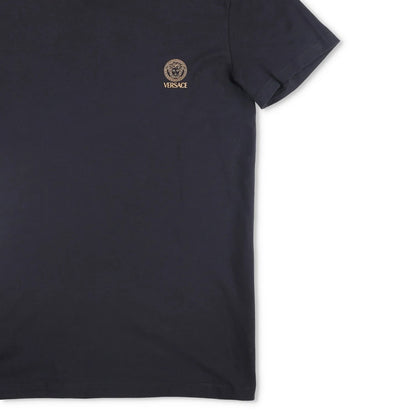 VERSACE Mens T-Shirt Bi-Pack Jersey Topeka Cotton Organic Black Size 4 RRP 145 — View 4