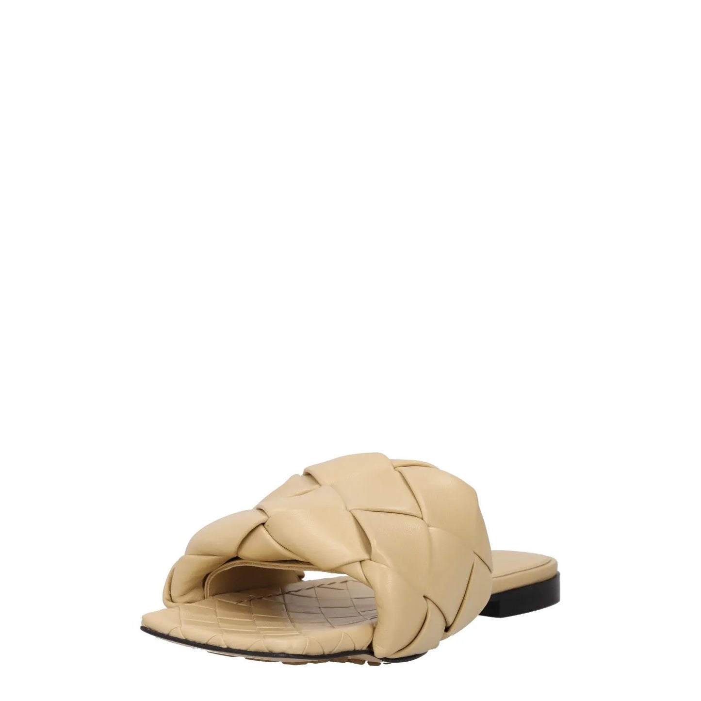 BOTTEGA VENETA Womens Sliders Flat Beige Leather Woven Slip On UK 4.5 RRP 1010 — View 3