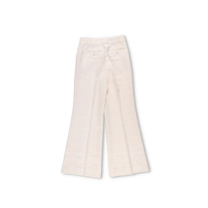 GUCCI Womens Trousers Ivory Cotton Wool Blend Check Flared Leg 40 RRP 550 — View 10