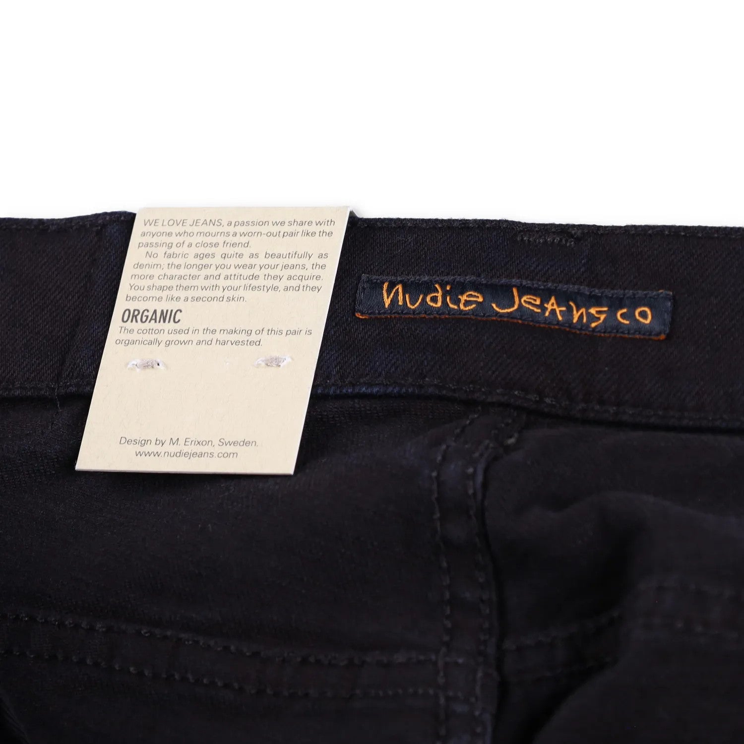 NUDIE JEANS Mens Skinny Jeans Tight Terry Black Stretch Denim 5 Pocket 32 RRP105 — View 7