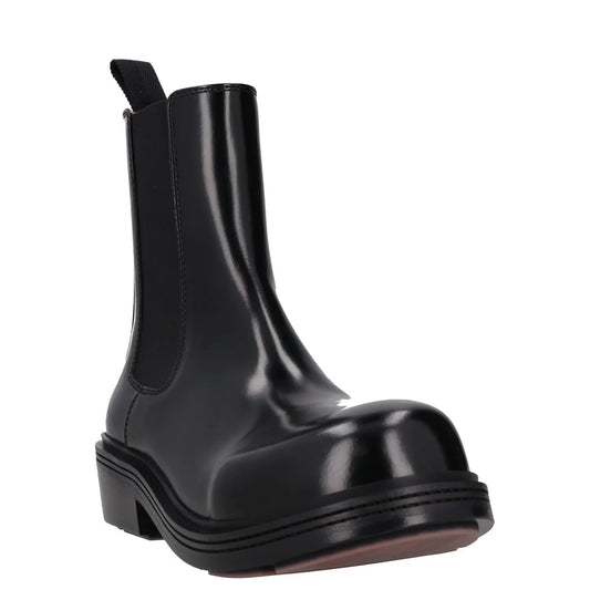 BOTTEGA VENETA Womens Chelsea Ankle Boot Vinyl Leather Black UK 2 RRP 1445 — View 2