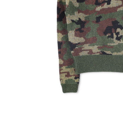 MIU MIU Mens Wool Knit Crew Neck Sweatshirt Multicoloured Camouflage 40 RRP 850 — View 3