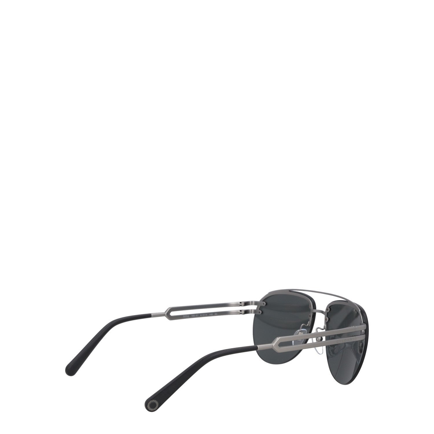BVLGARI Grey Semi-Rimless Pilot Metal Sunglasses Mens Designer Iconic RRP320 — View 8