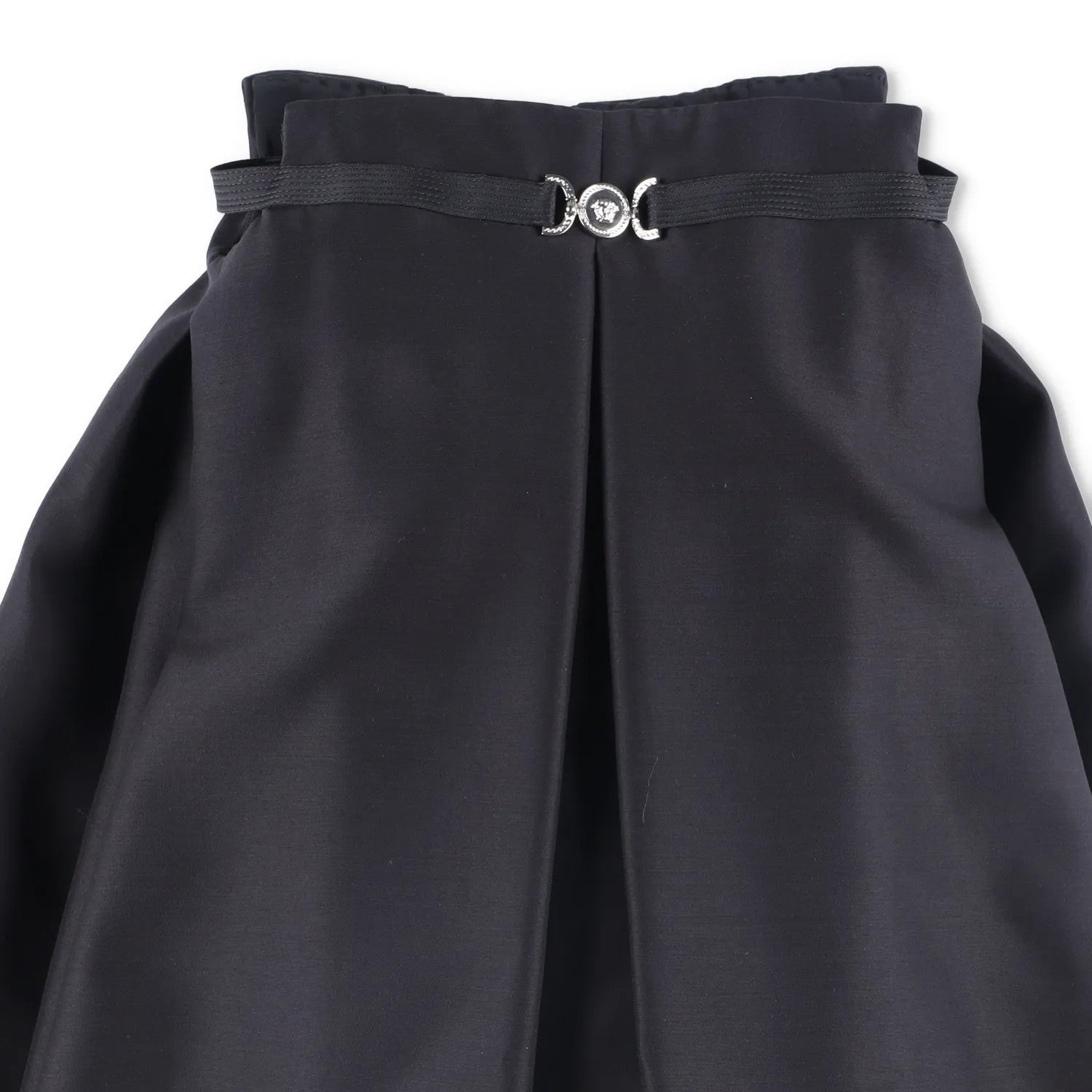 VERSACE Womens Midi Dress Pleated High Rise Wide Leg Silk Black 38 RRP 3520 — View 4