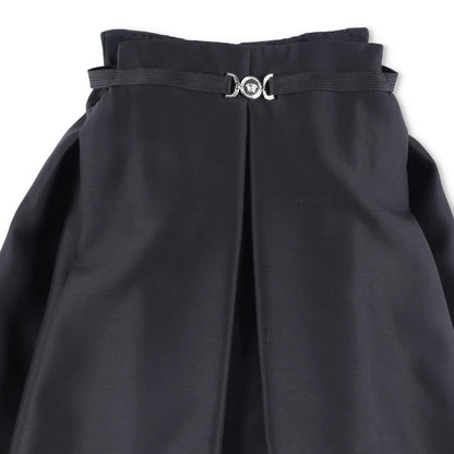 VERSACE Womens Midi Dress Pleated High Rise Wide Leg Silk Black 38 RRP 3520 — View 4