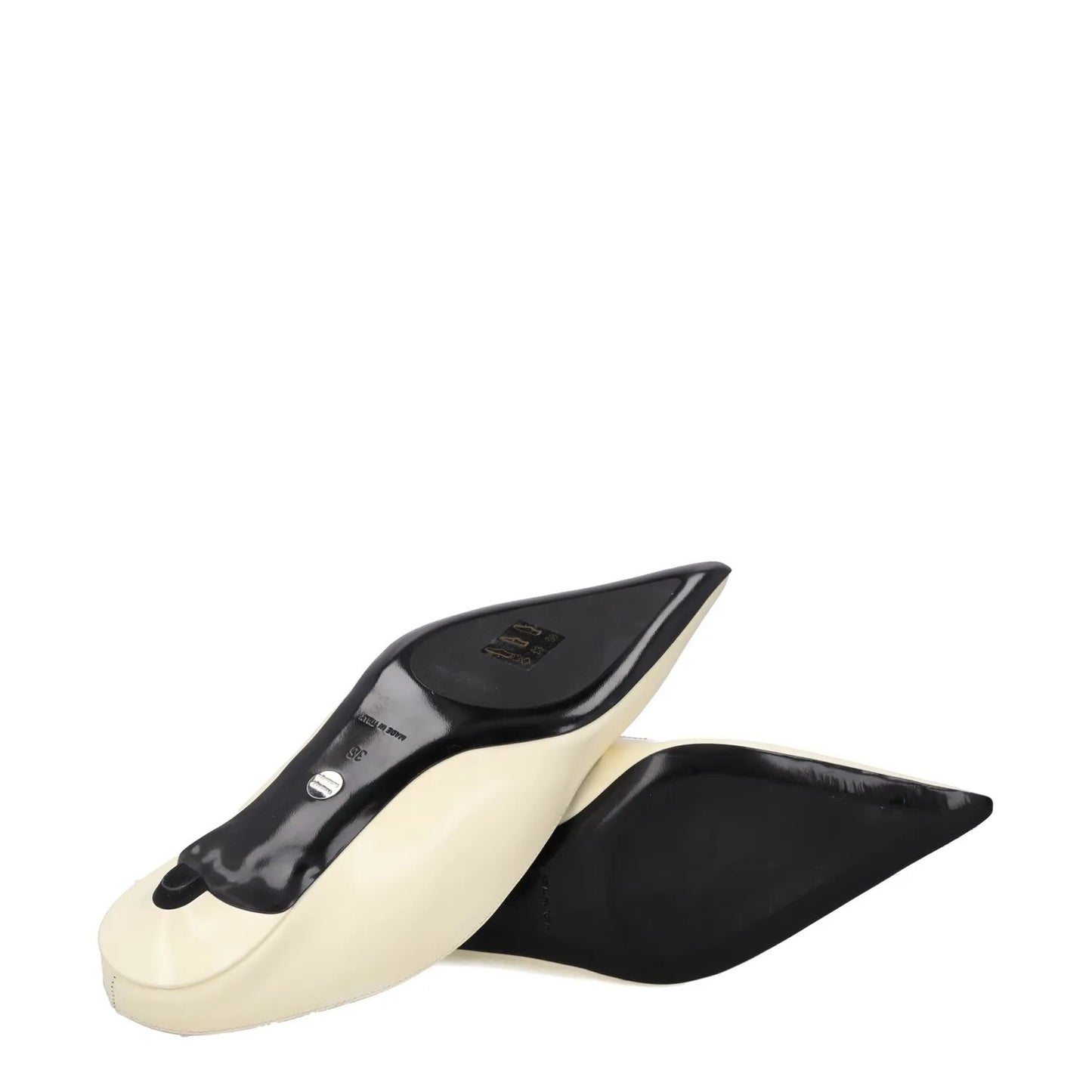 PROENZA SCHOULER Womens Slingback Heels Pointed Toe White Leather UK 3 RRP 700 — View 8