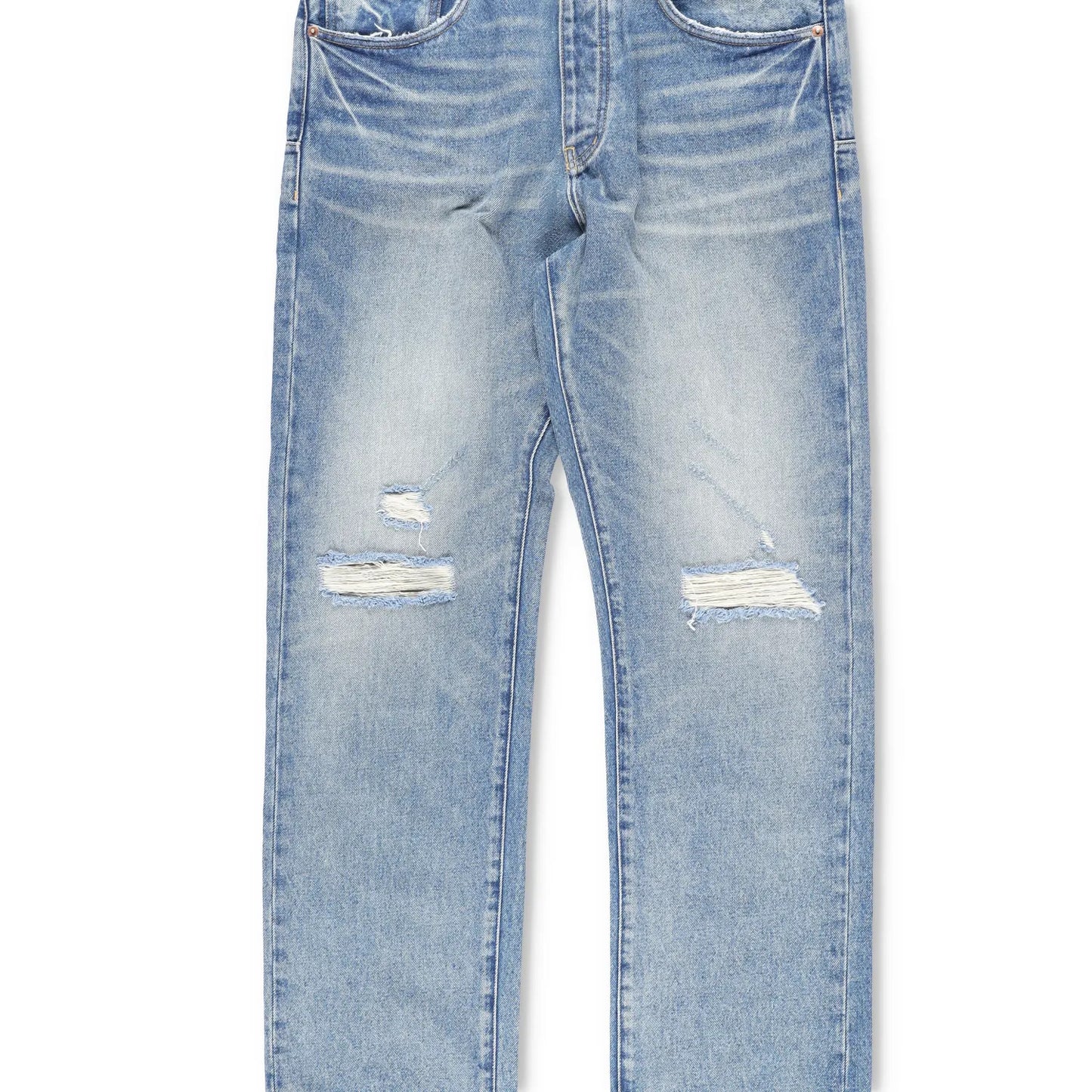 PURPLE BRAND Mens Vintage Knee Slit Blue Straight Leg Jeans Size 34 RRP 325 — View 3