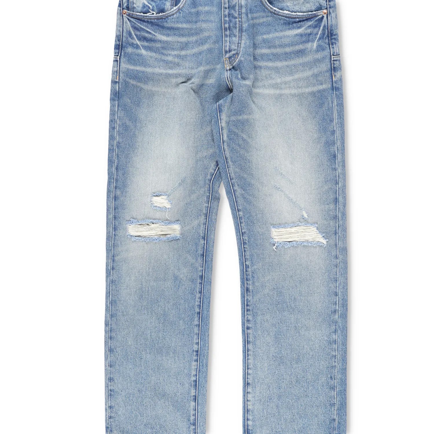 PURPLE BRAND Mens Vintage Knee Slit Blue Straight Leg Jeans Size 34 RRP 325 — View 3