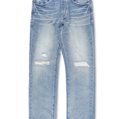 PURPLE BRAND Mens Vintage Knee Slit Blue Straight Leg Jeans Size 34 RRP 325 — View 3