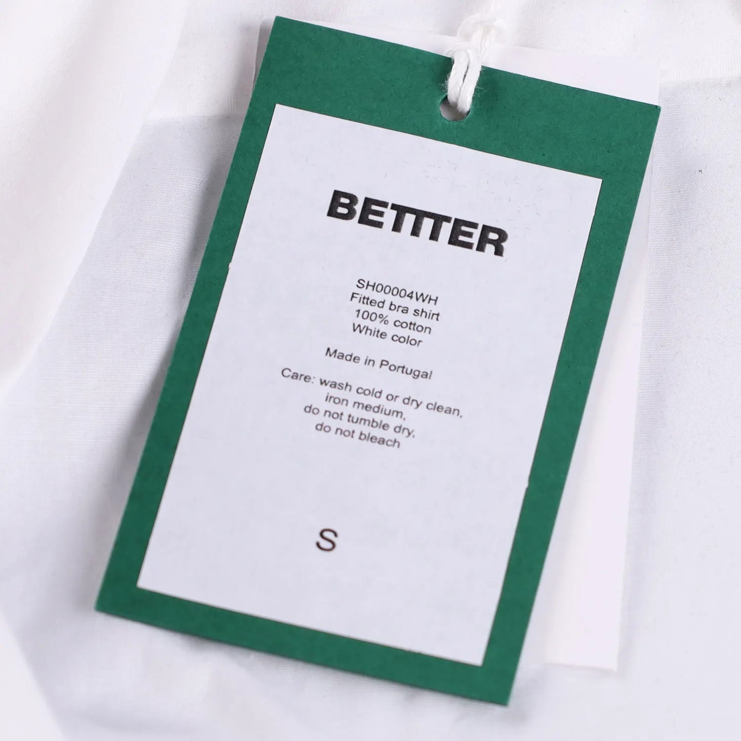 BETTTER Womens Fitted Bra Shirt White Basic Button-Up White Size S RRP 530 — View 10