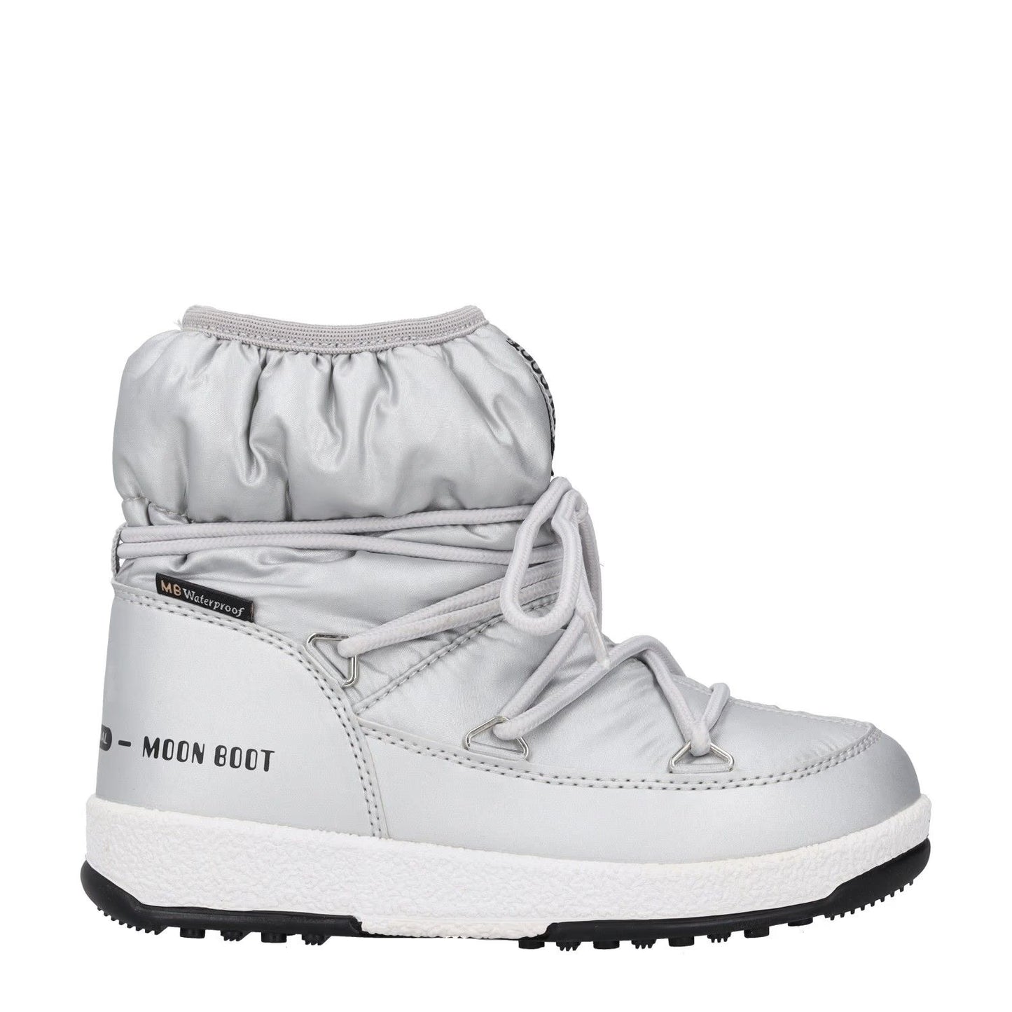 MOONBOOT Girls Ankle Snow Boots Silver Synthetic Lace Up UK 12.5 RRP 150