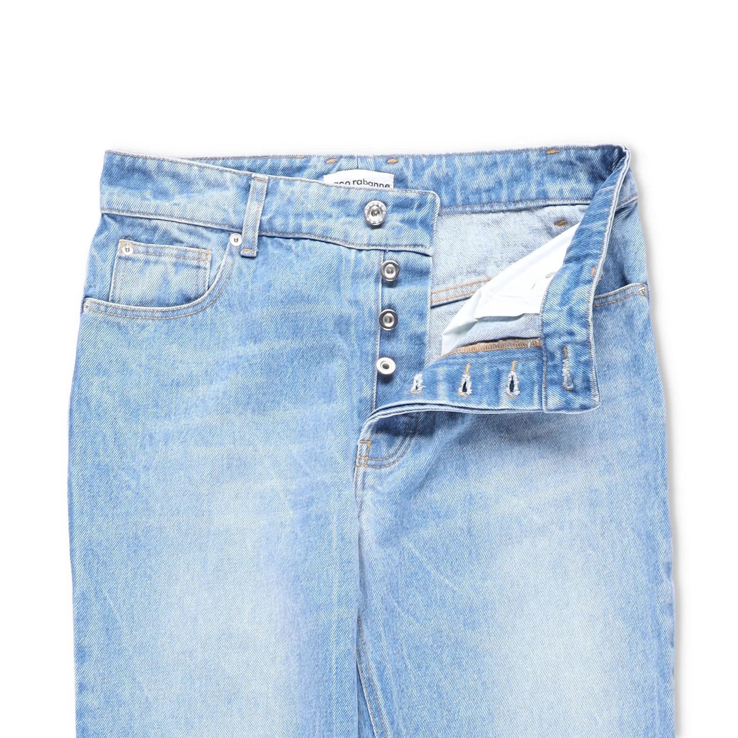 PACO RABANNE Womens Flares Bootcut Jeans Denim Light Blue Size 36 RRP 350 — View 6