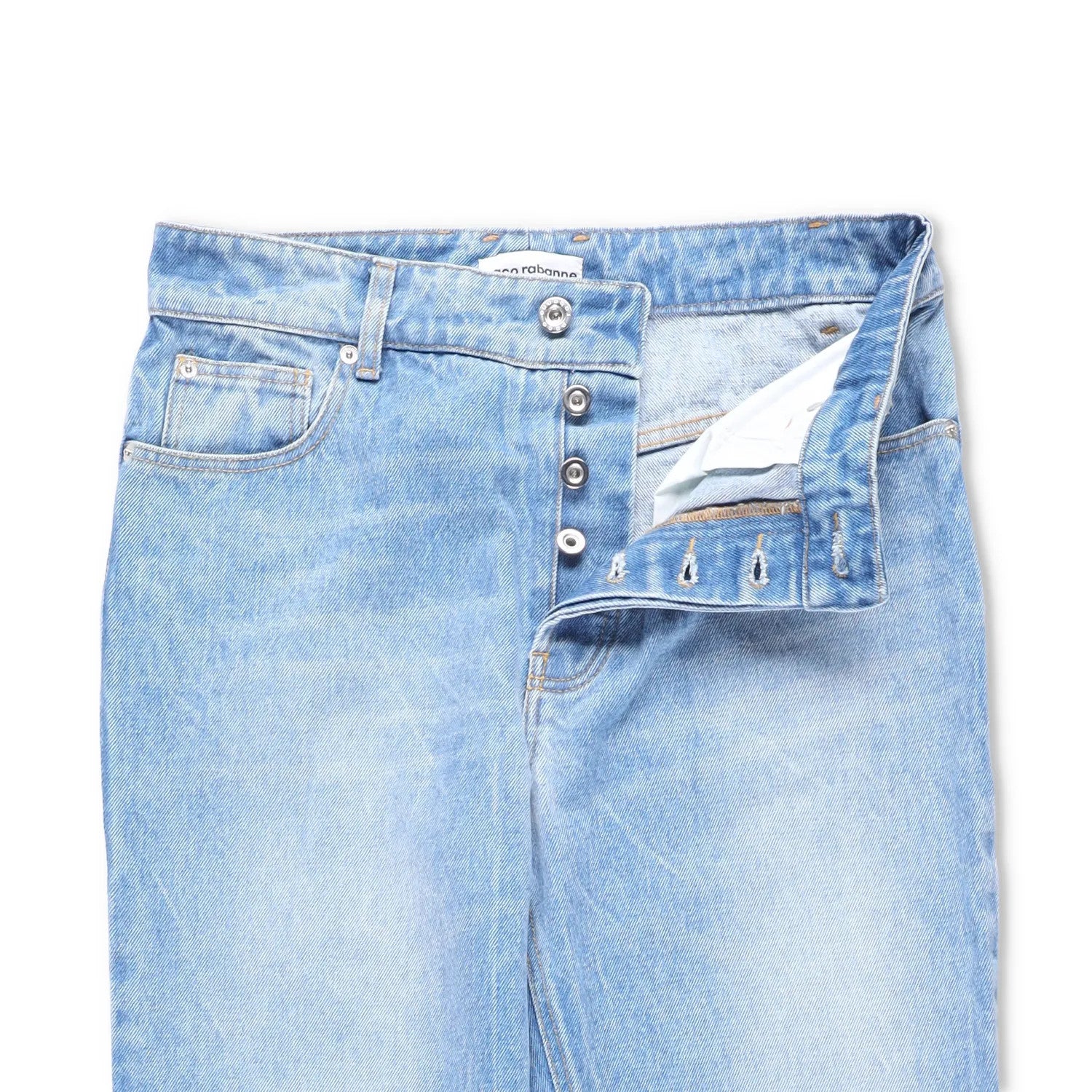 PACO RABANNE Womens Flares Bootcut Jeans Denim Light Blue Size 36 RRP 350 — View 6