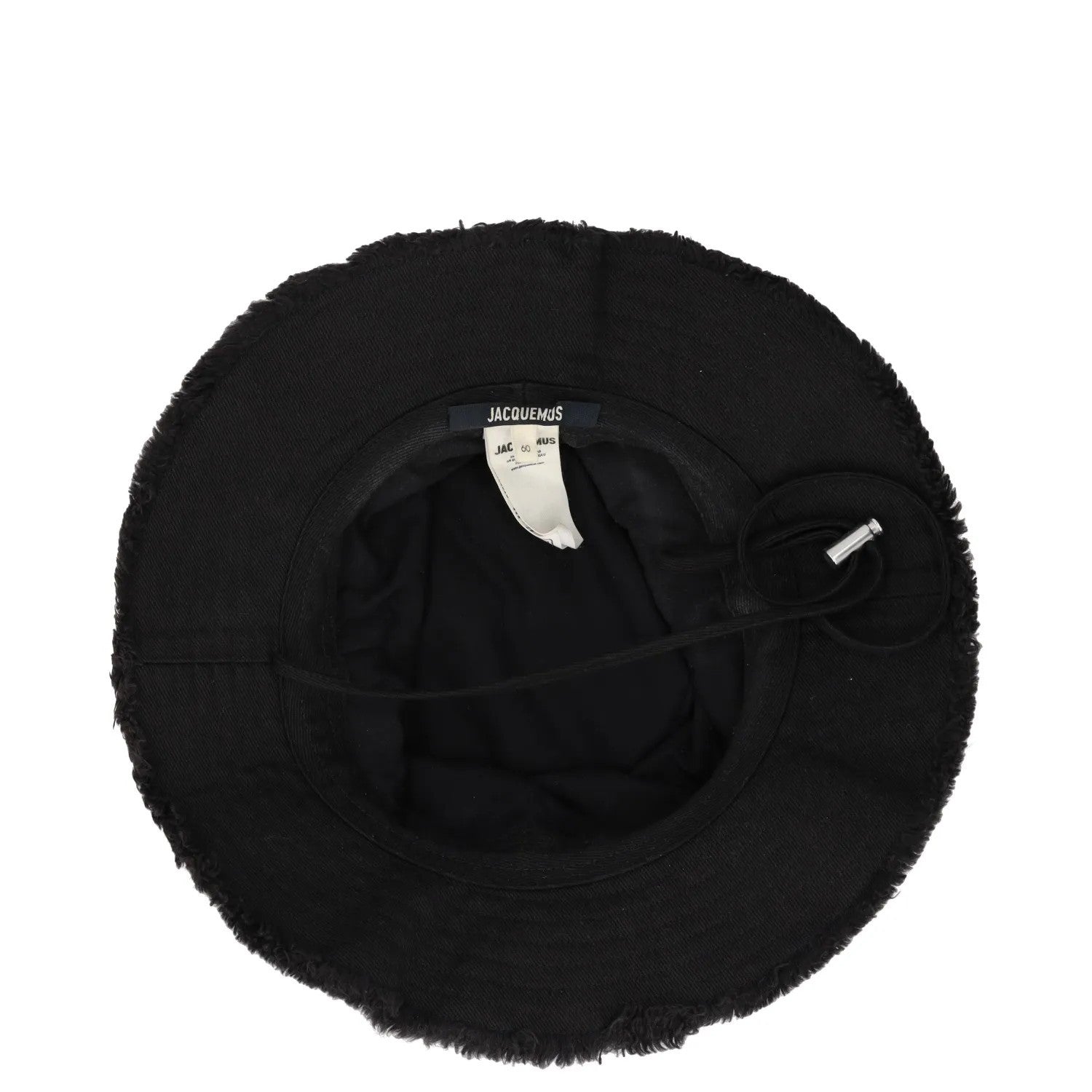 JACQUEMUS Unisex Jacqu Le Bob Artichaut Hat Black Logo Strap Size L RRP 125 — View 8