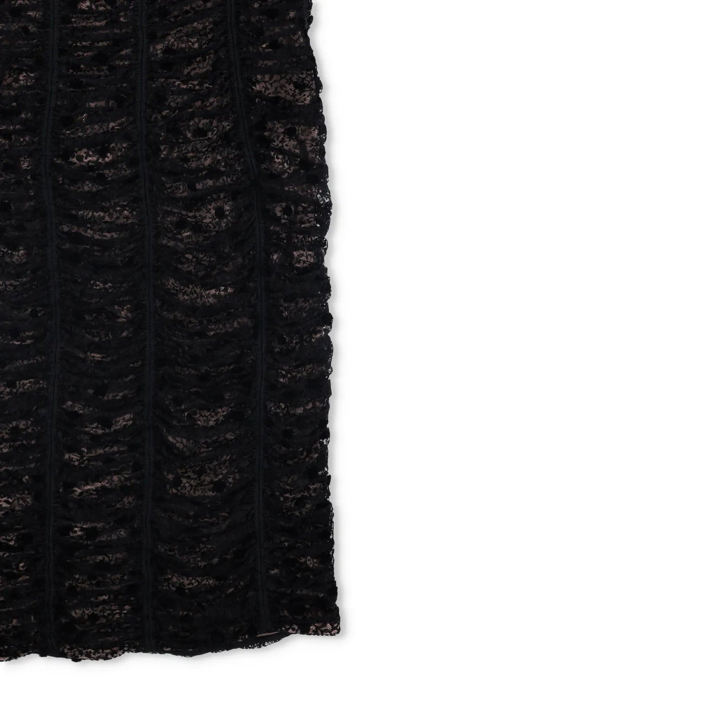 BALENCIAGA Womens Midi Dress Black Viscose Lace Strapless Size 38 RRP 800 — View 4
