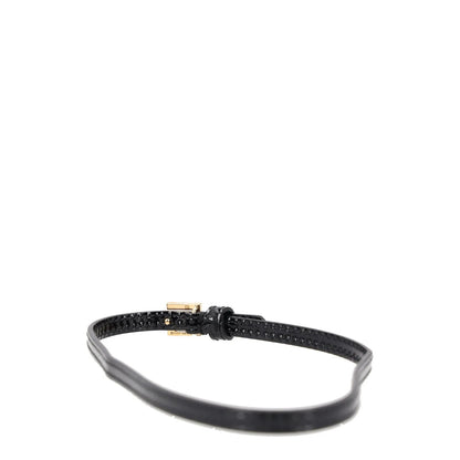 GUCCI Womens Bracelet Black Leather Gold Logo Thin G Logo RRP 225 — View 3