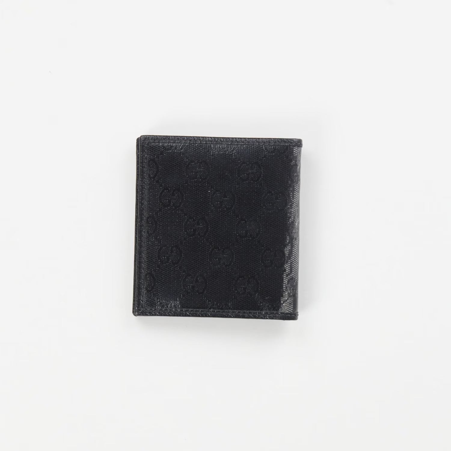 GUCCI Men's Crystal Ao Bifold Wallet Black Canvas Logo One Size RRP 300 — View 4