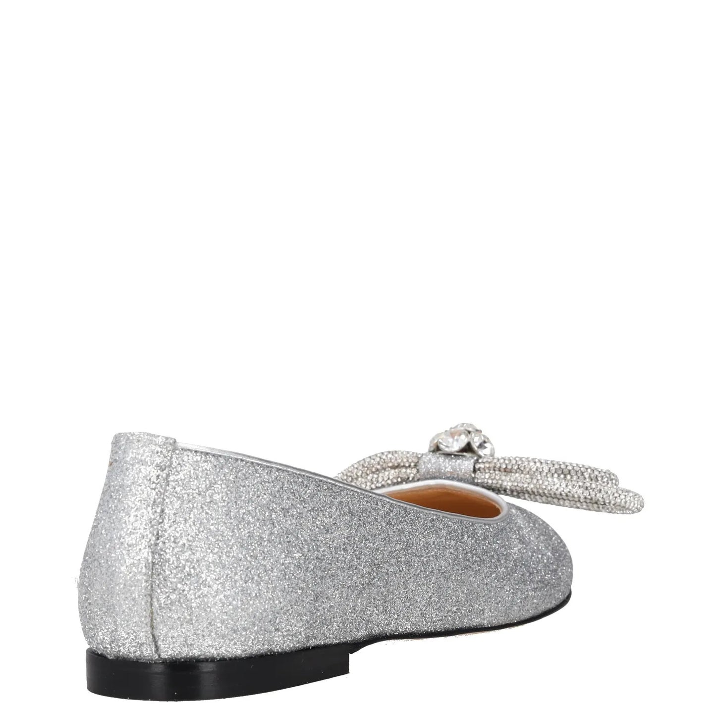 MACH & MACH Women Flats Silver Synthetic Bow Detail Slip On Round Toe UK6 RRP500 — View 6
