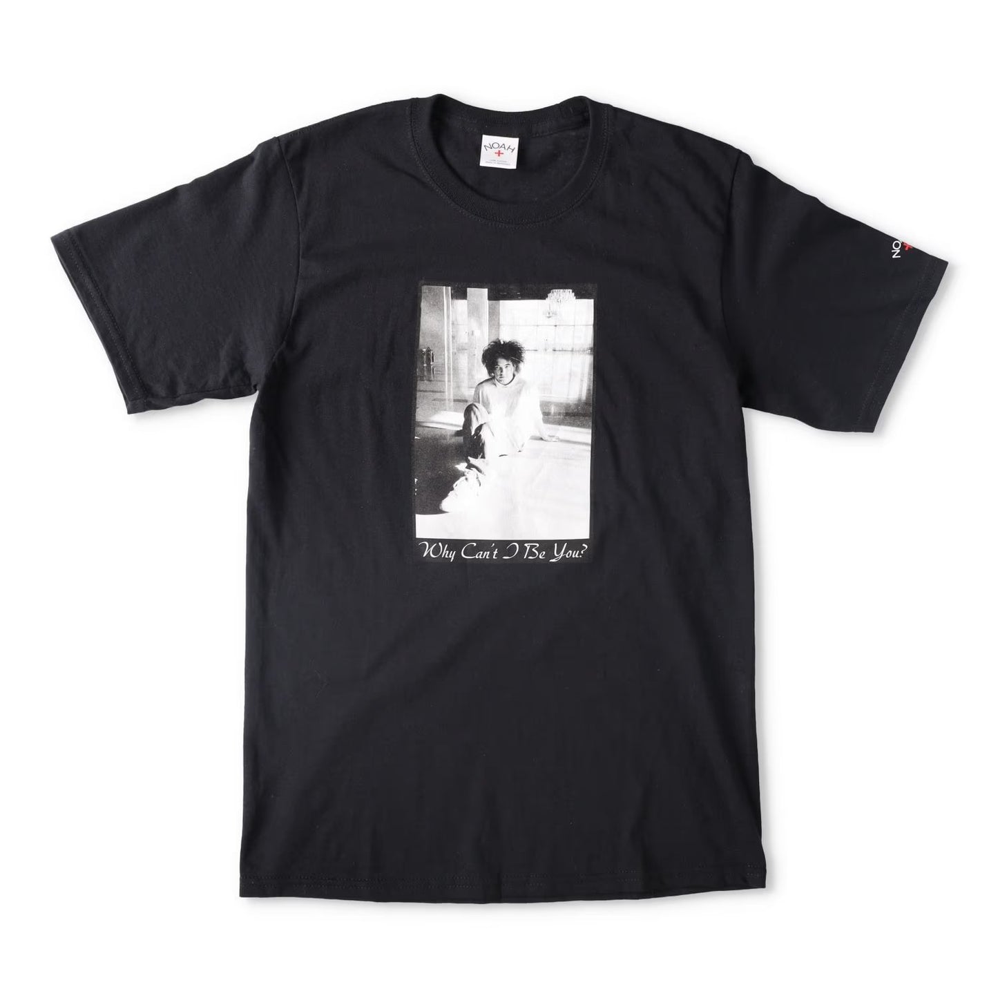 NOAH X The Cure Mens Why Can'T I Be You Logo T-Shirt Short Sleeve Black S RRP 55