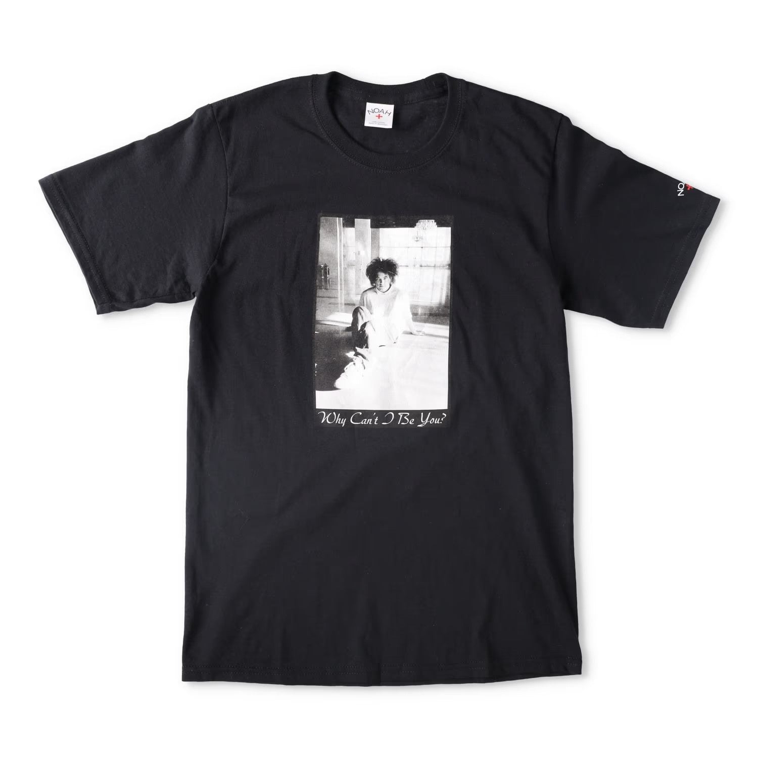 NOAH X The Cure Mens Why Can'T I Be You Logo T-Shirt Short Sleeve Black S RRP 55