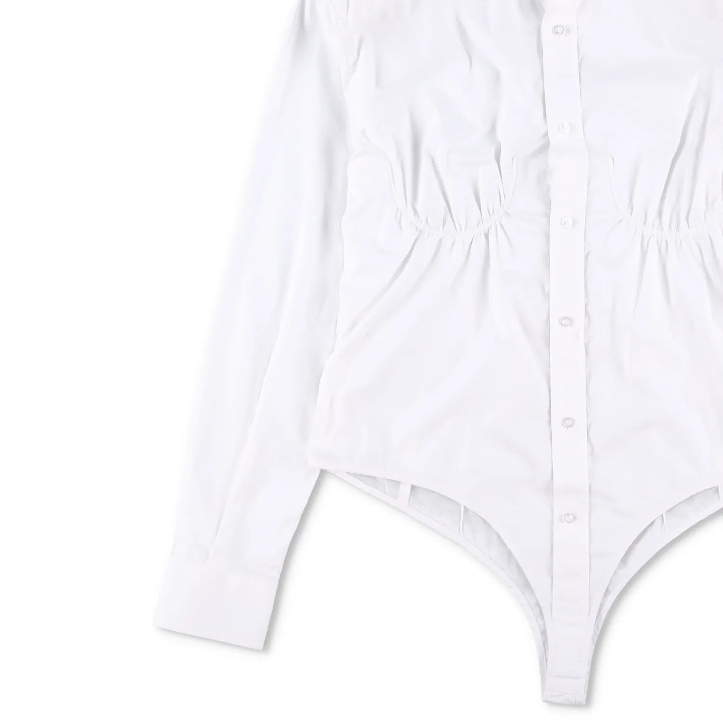 BETTTER Womens Fitted Bra Shirt White Basic Button-Up White Size S RRP 530 — View 3