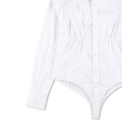 BETTTER Womens Fitted Bra Shirt White Basic Button-Up White Size S RRP 530 — View 3