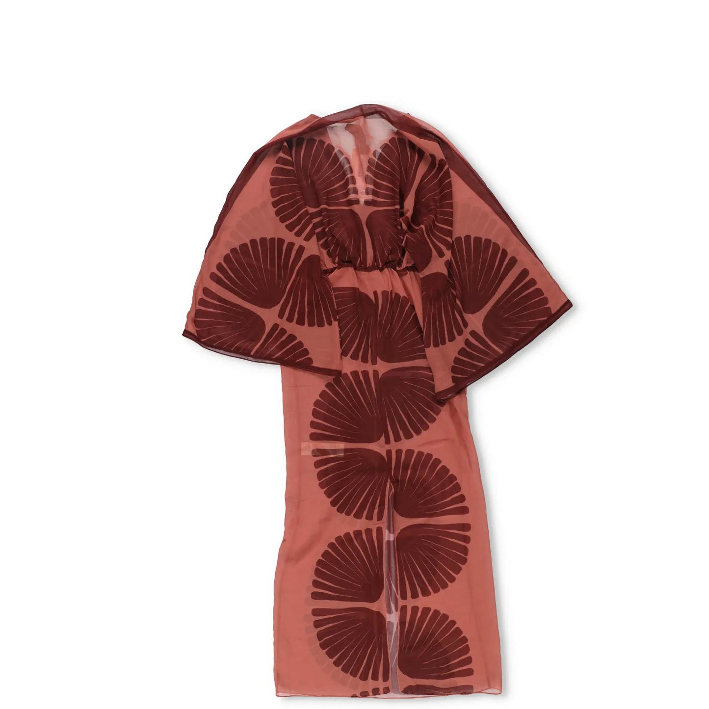 JOHANNA ORTIZ Spiritualhealers Tunic Maxi Dress Deep V Neck Pareo Red 0 RRP 945 — View 6