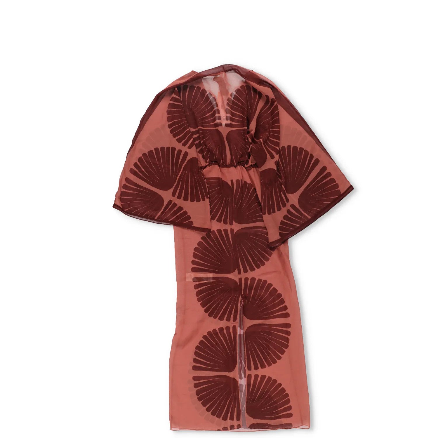 JOHANNA ORTIZ Spiritualhealers Tunic Maxi Dress Deep V Neck Pareo Red 0 RRP 945 — View 6