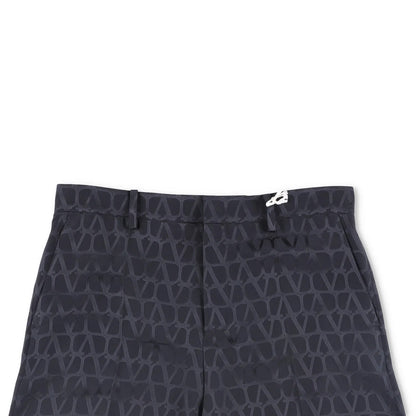 VALENTINO Mens Bermuda Shorts Silk Jacquard Toile Iconograph Black 46 RRP 1290 — View 2