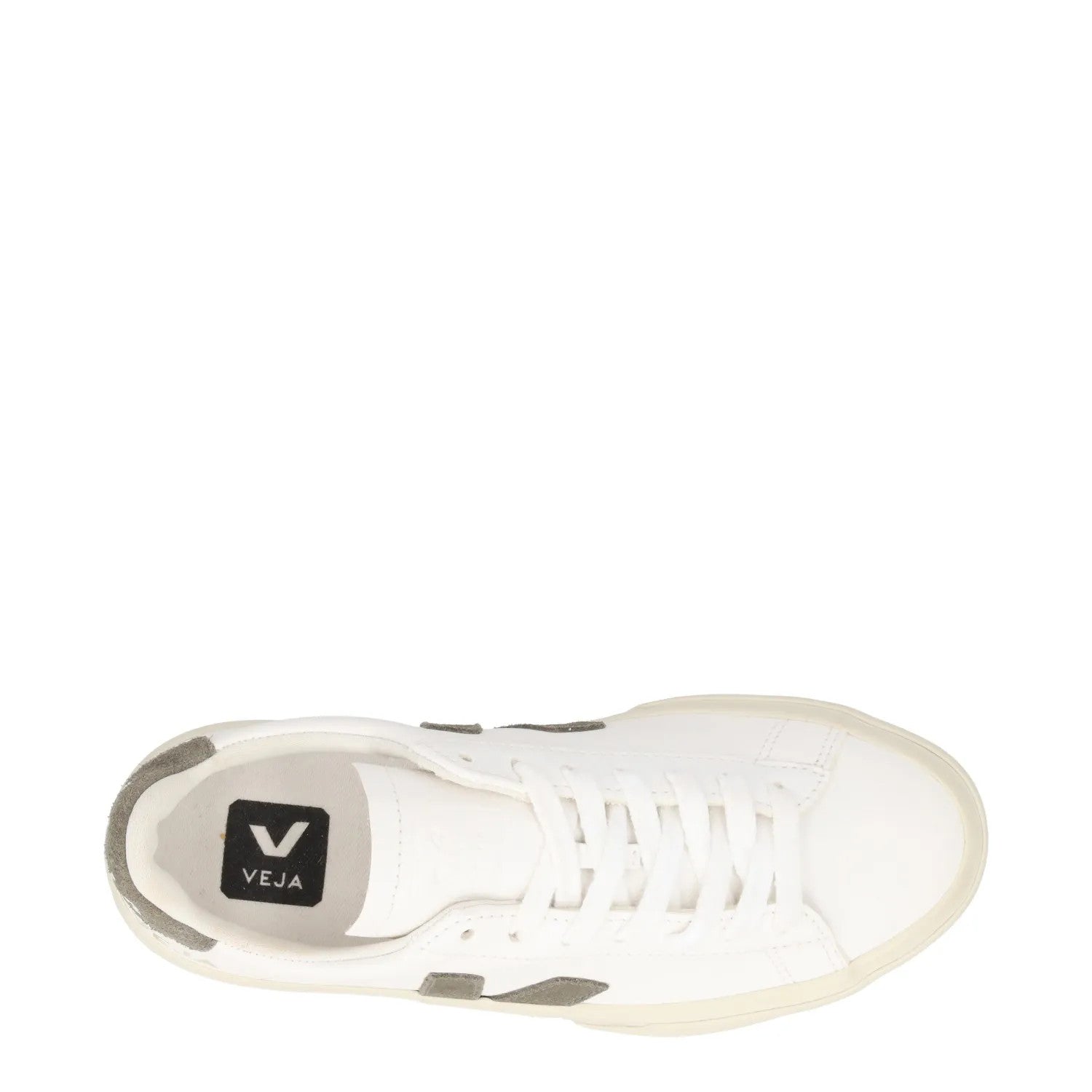 VEJA Womens Campo Trainers White Khaki Leather Low Tops Lace Up UK 2 RRP 150 — View 7