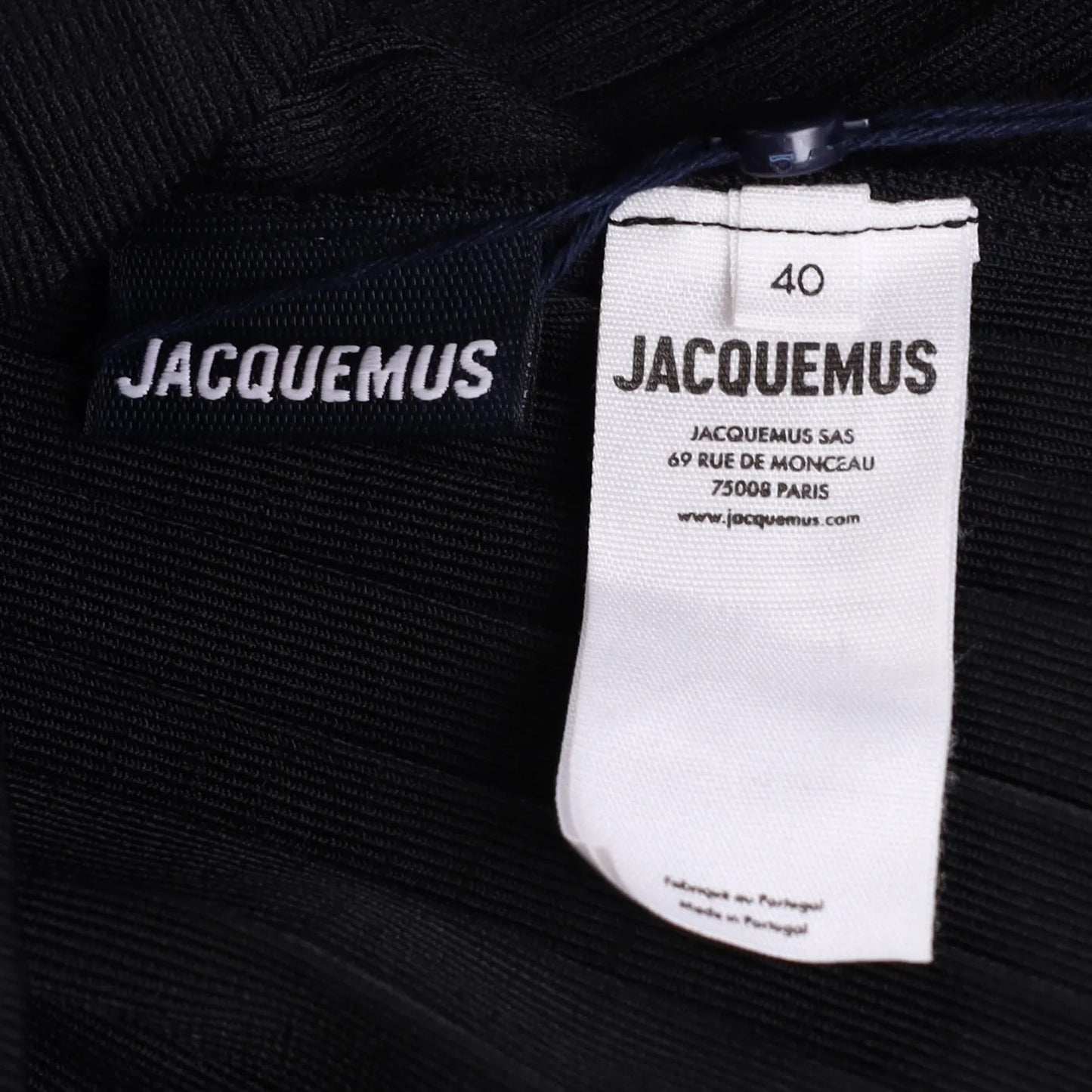 JACQUEMUS Women La Haut Maille Plisse Blouse Black Knit Pleated Square 40 RRP275 — View 6
