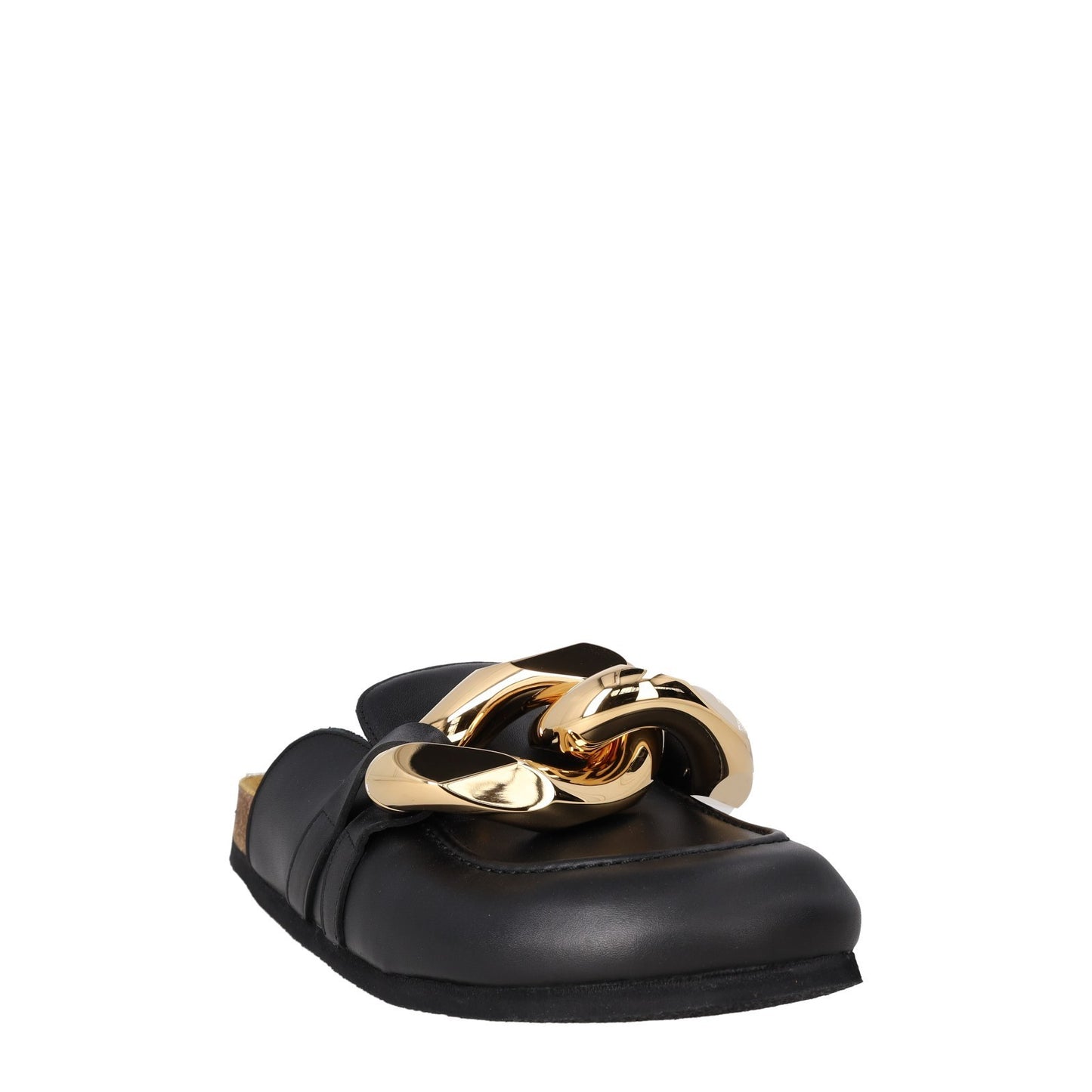 JW ANDERSON Leather Loafer Mules Chain-Embellished Black EU 36 Classic RRP495 — View 2