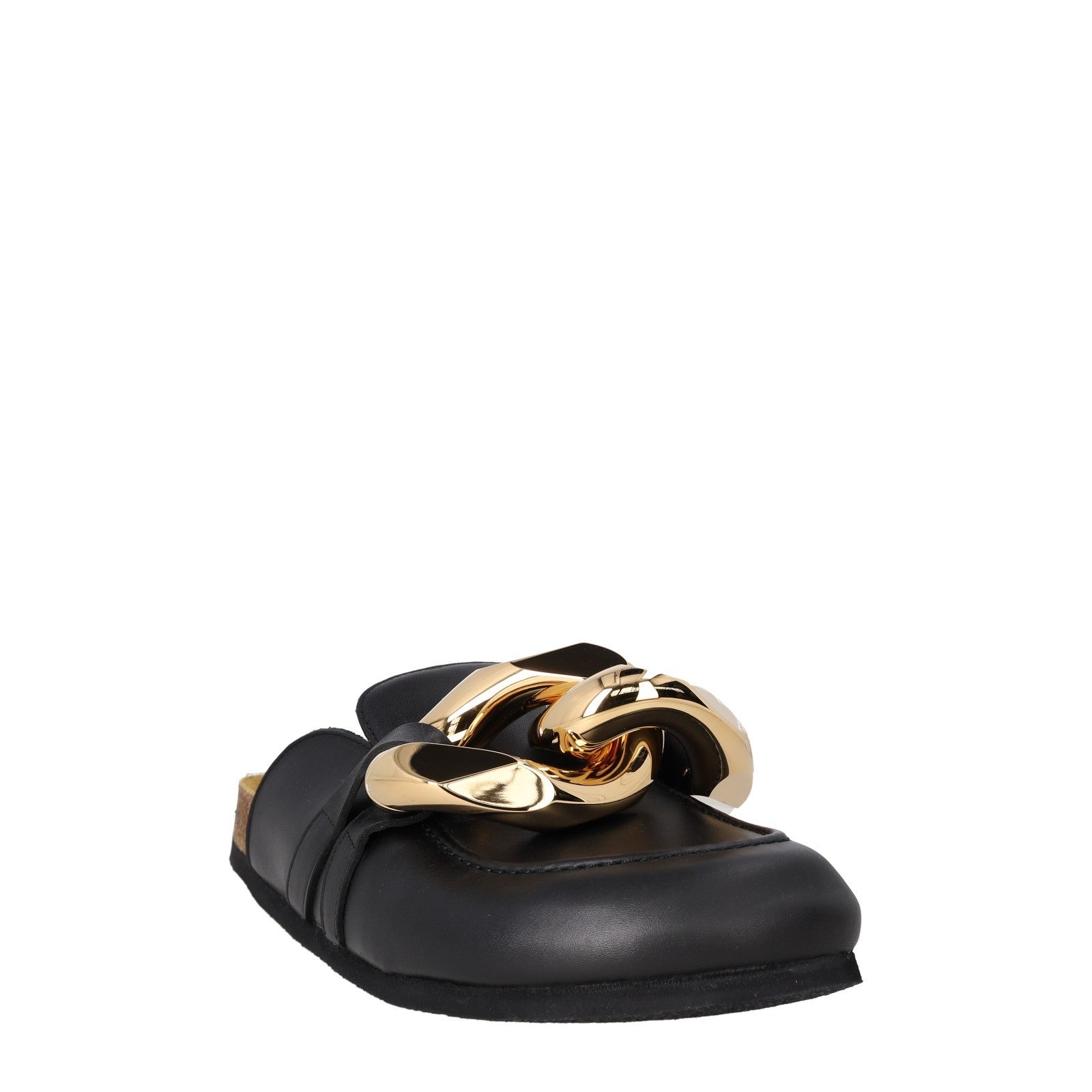 JW ANDERSON Leather Loafer Mules Chain-Embellished Black EU 36 Classic RRP495 — View 2