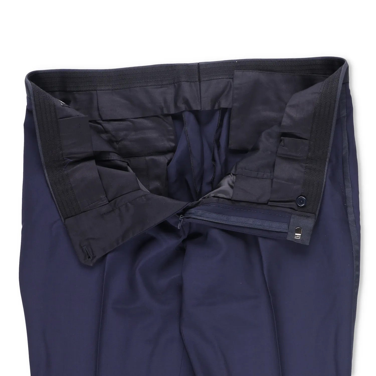 DE CORATO SARTOCIA Mens Dress Pants Blue Wool Blend Zip Closure RRP 200 — View 6