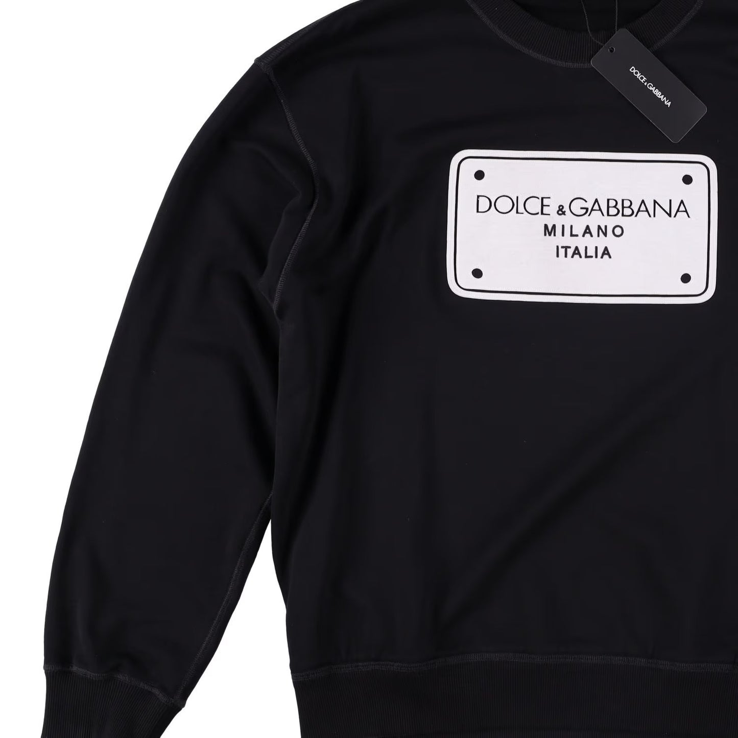 DOLCE & GABBANA Mens Sweatshirt Hu7Du+Taglio Laser+ Ricamo Black 54 RRP 720 — View 6