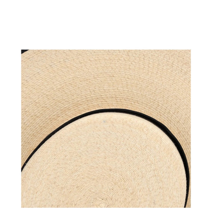ELIURPI Womens Sun Hat Beige Straw Black Bow Accent And Trim Size M RRP 300 — View 8
