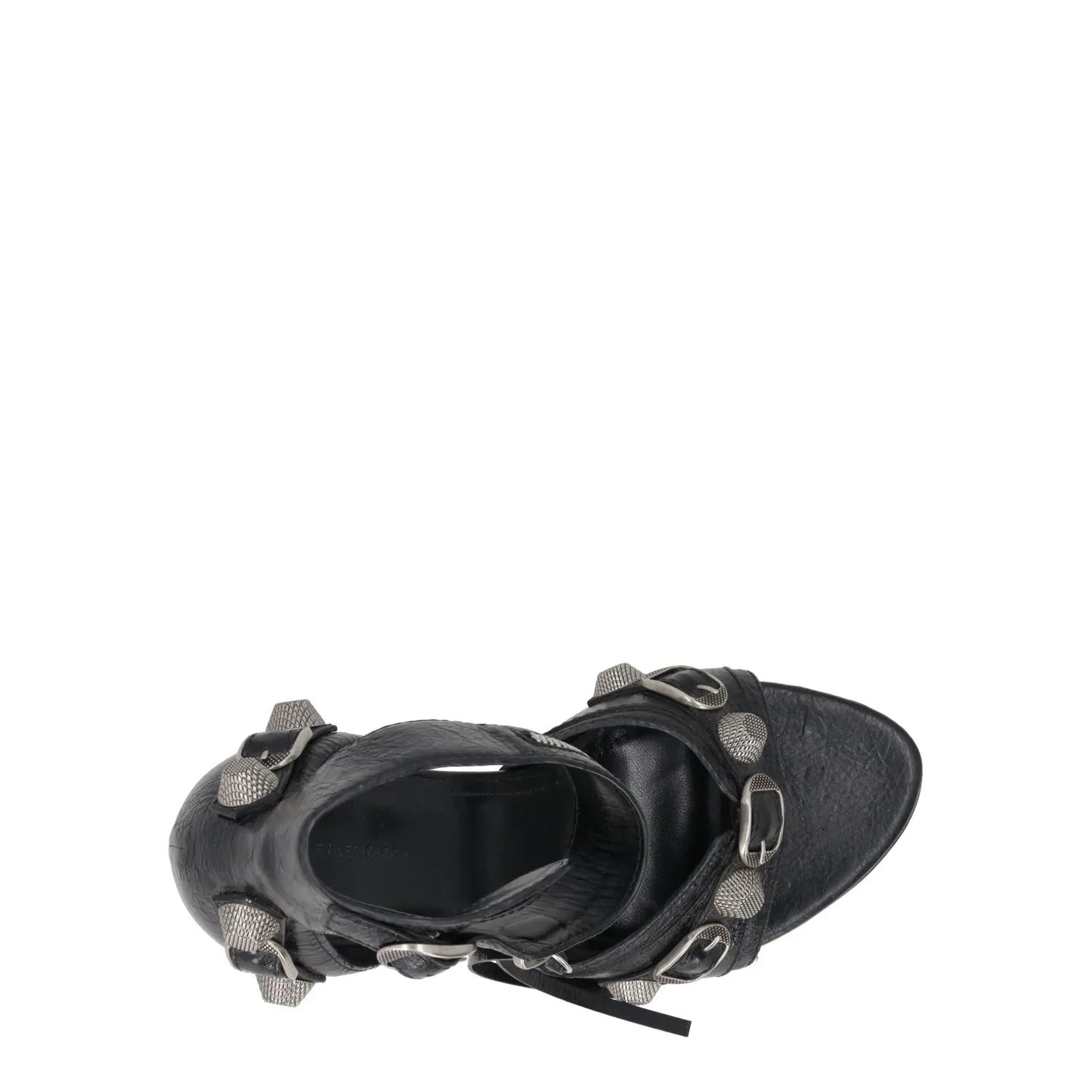 BALENCIAGA Womens Cagole Sandals 110 Leather Black Strappy UK 5 RRP 1050 — View 7