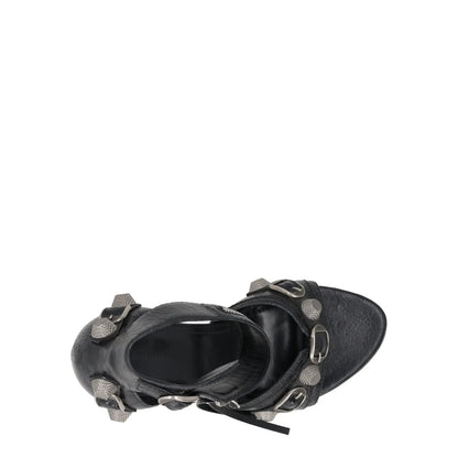 BALENCIAGA Womens Cagole Sandals 110 Leather Black Strappy UK 5 RRP 1050 — View 7
